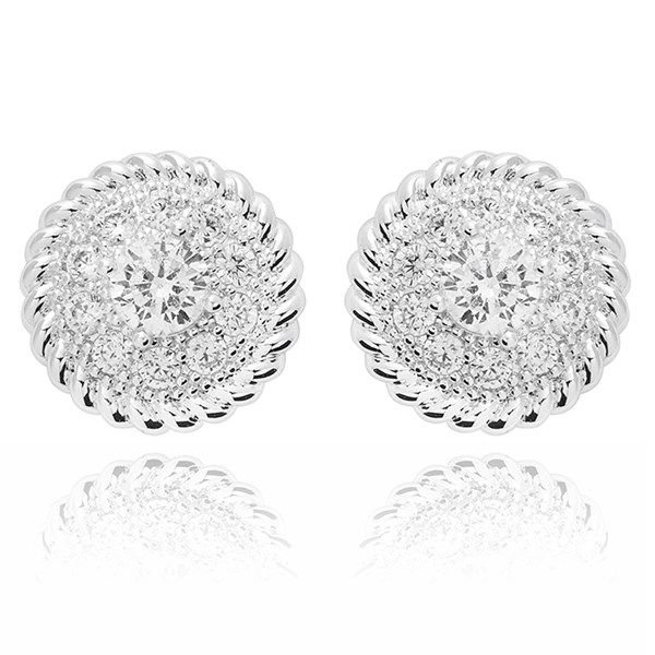 Equilibrium Gift Set Silver Plated Solitaire Necklace & Earrings