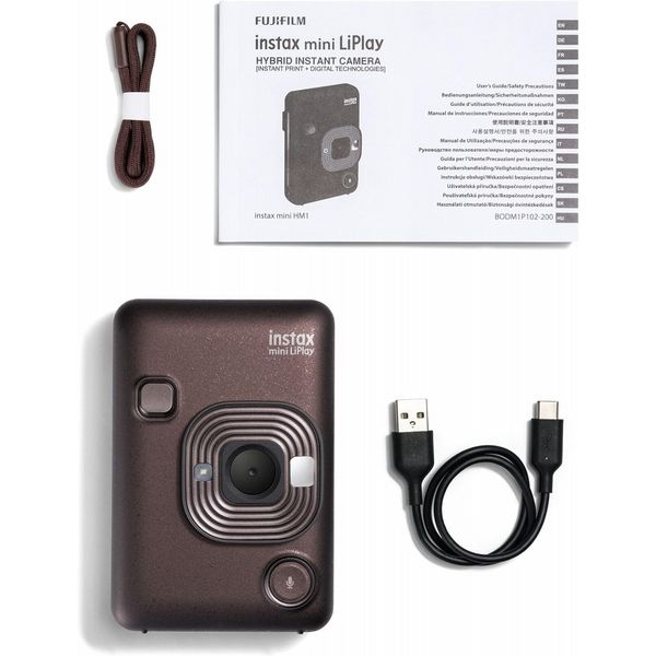 Fuji Instax Mini LiPlay Hybrid Instant Camera Deep Bronze