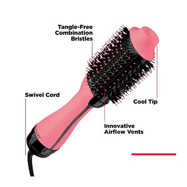 Revlon One Step Volumiser Hair Styler Rose Pink