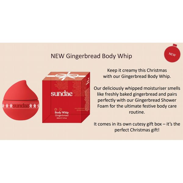 Sundae Body Whip Christmas Moisturiser Gingerbread