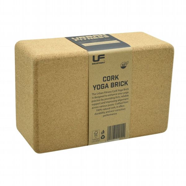 Urban Fitness Cork Yoga Brick (23 x 14 x 9cm)
