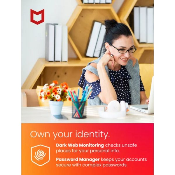 McAfee Total Protection, 1 Year Subscription for 1 Device, Boxed