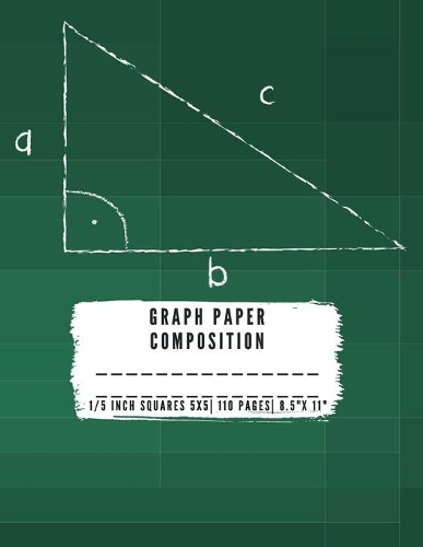  Graph Paper Composition: QUAD RULED 5x5, 0.20 inch size, 1/5 inch Grid paper notebook 110 PAGES...