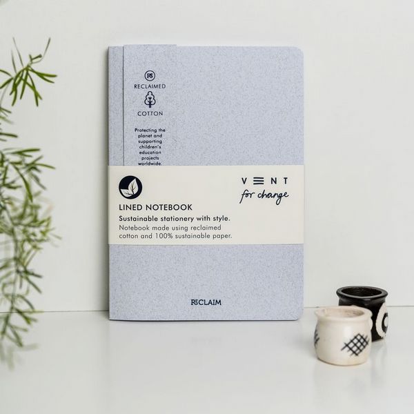 A5 Reclaimed Cotton Notebook - White