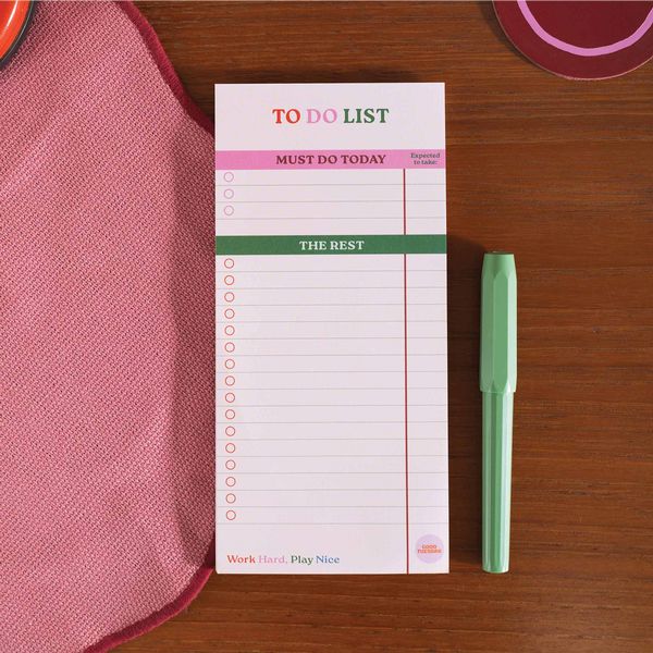 To Do List Pad | Work Hard, Play Nice
