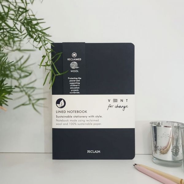 A5 Reclaimed Wool Notebook - Black