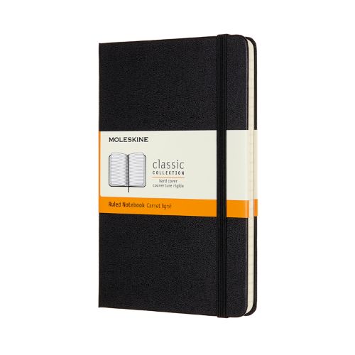 Moleskine Medium Ruled Hard Covercover Notebook: Black