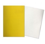 A4  Exercise Jotter Squared Yellow 5mm