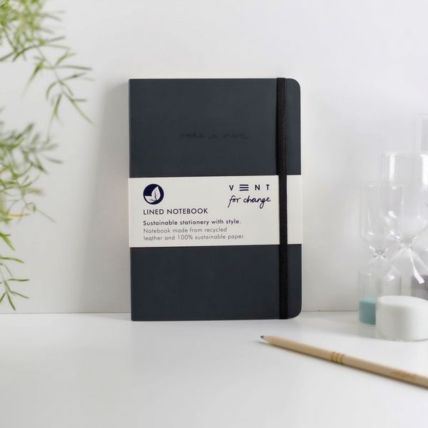 Make a Mark Notebook Recycled Leather A5 � Charcoal