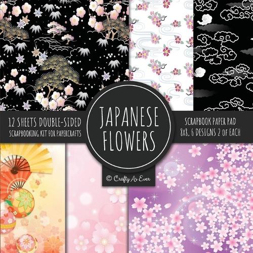 Japanese Flowers Scrapbook Paper Pad 8x8 Scrapbooking Kit for Papercra