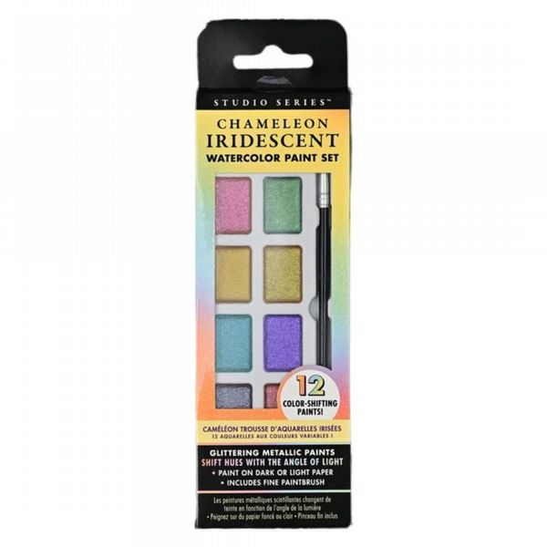 Peter Pauper Studio Series Chameleon Iridescent Watercolor Paint Set (12 colors)