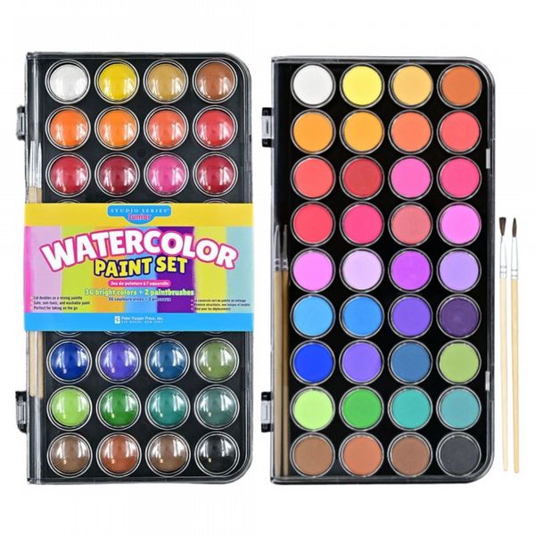 Peter Pauper Studio Series Junior Watercolor Paint Set (36 colors)
