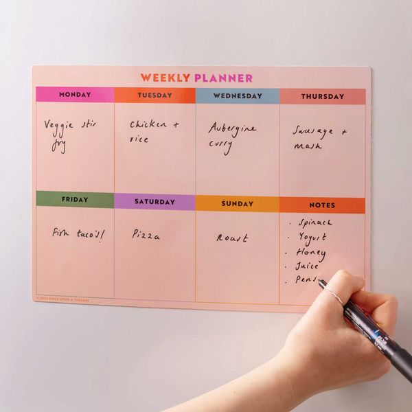 A4 Magnetic Rainbow Grid Weekly Planner | Fridge Magnet Planner