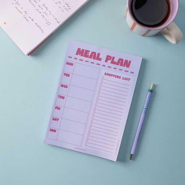 A5 Meal Planner & Shopping List | Lilac & Plum