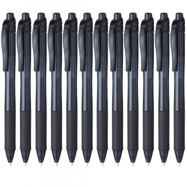 Pentel EnerGel X Gel Pen Black BL107/14-A - Pack of 12