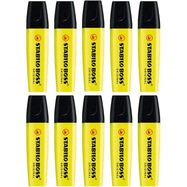 Stabilo Boss Highlighter Yellow 70/24/10 - Pack of 10