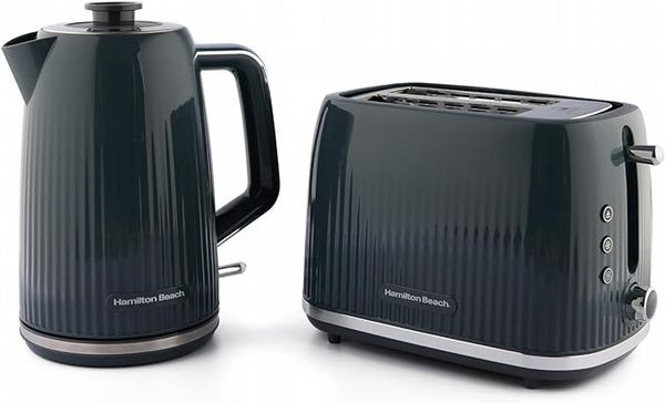 Hamilton Beach Miami Kettle and 2 Slot Toaster Bundle Charcoal