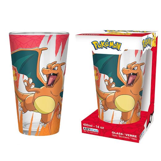Pokemon Charizard 400ml Glass