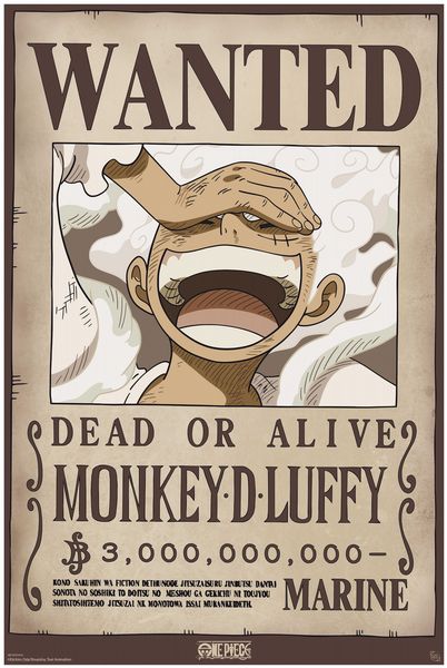 One Piece Wanted Luffy Wano 61 x 91.5cm Maxi Poster
