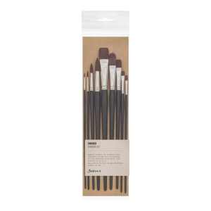 Jackson's: Shinku Red Synthetic Bristle Hair Brush: Set of 9