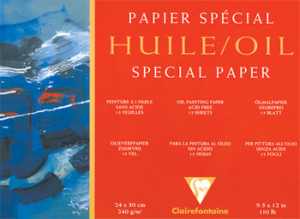 Claire Fontaine 15s Oil block - 240gsm - glued 4 edges - linen texture