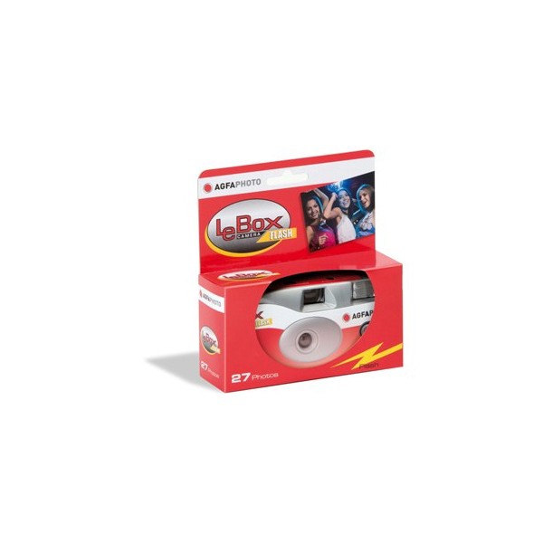 AgfaPhoto LeBox Flash 35mm Disposable Camera with 27 Exps ISO400 Film - AGFA-LEBOX