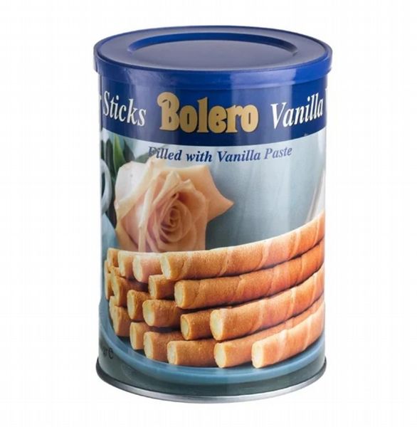 Bolero Vanilla Wafer Sticks Tin 400g