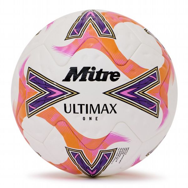 Mitre Ultimax One Football White/Orange/Purple - 5