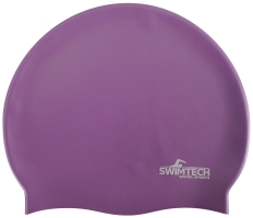 SwimTech Silicone Swim Cap - Purple - Each